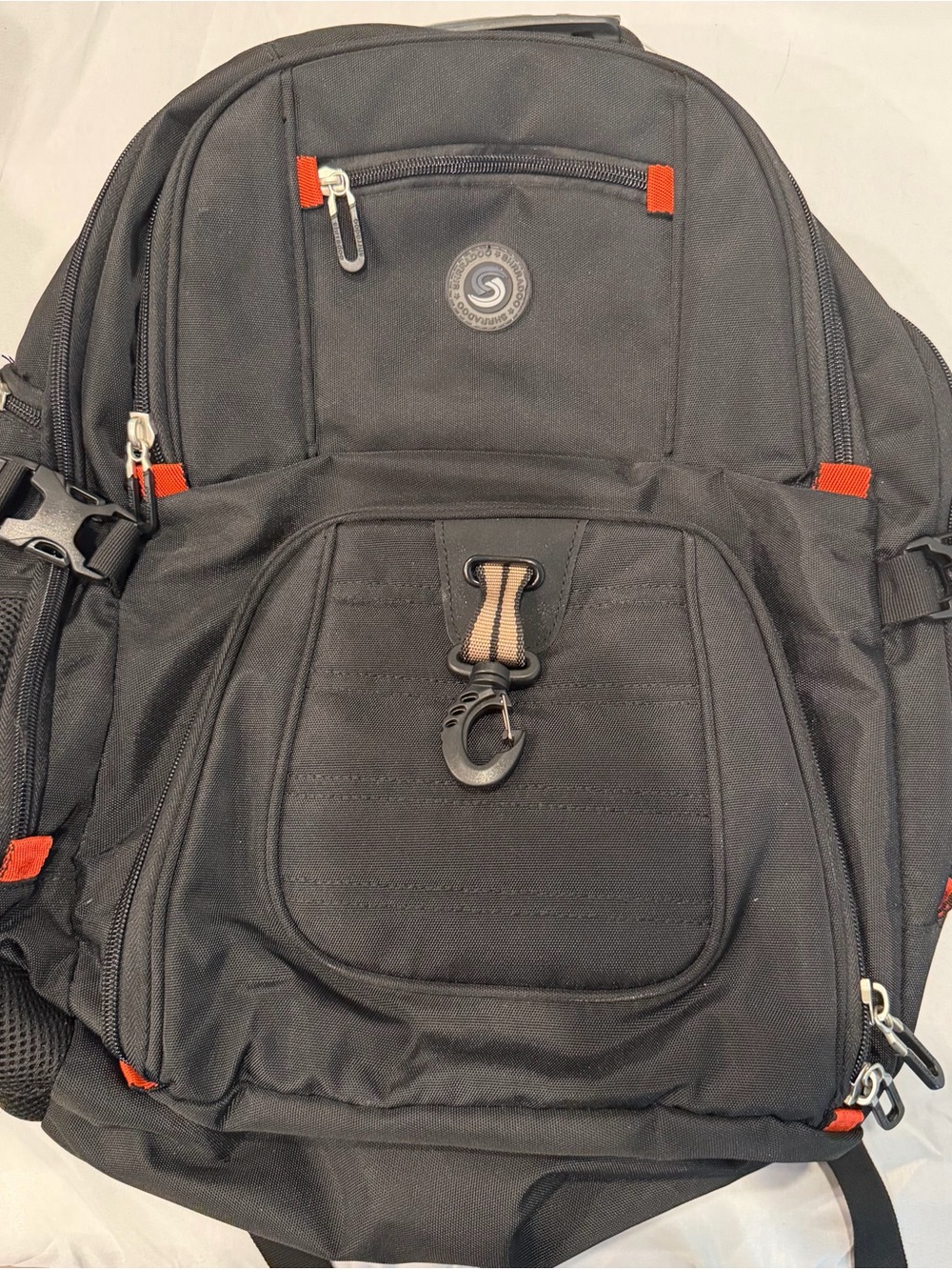SHRRADOO Large Travel Laptop Backpack Black TSA Lock USB Charging Port